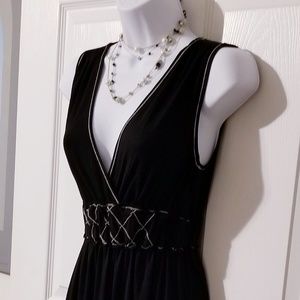 Max Studio  V Neck Sexy Black Tunic